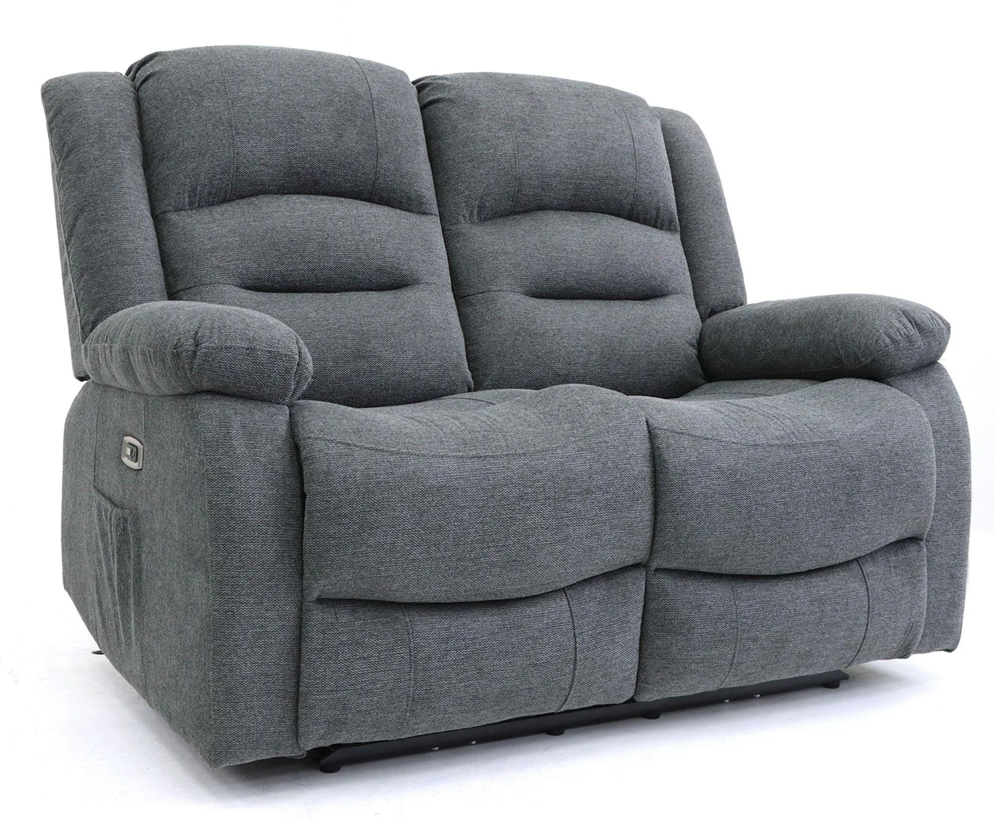 Alva 2-Seater Electric Recliner Sofa - Grey, Fabric