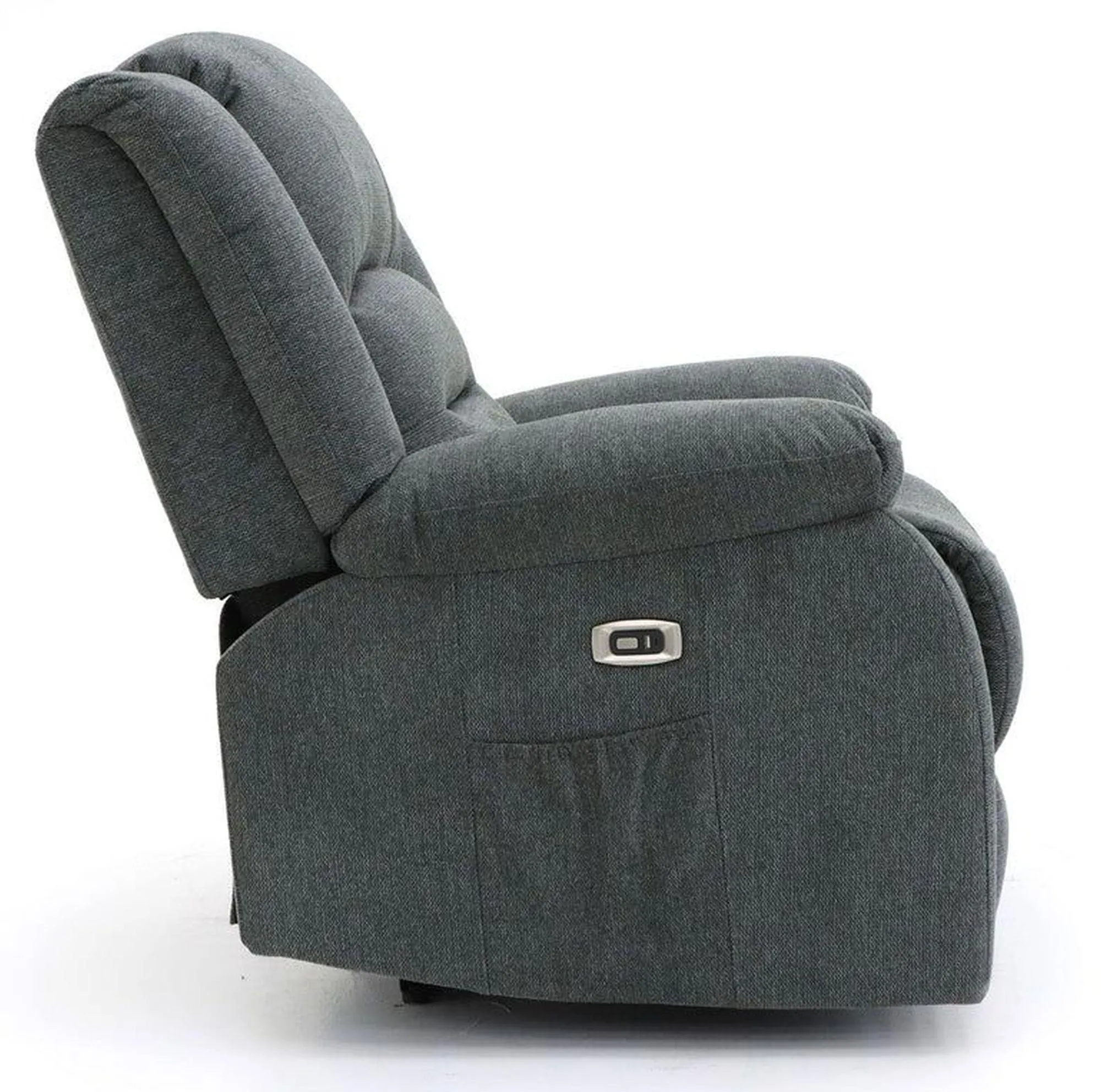 Alva 2-Seater Electric Recliner Sofa - Grey, Fabric