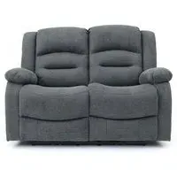Alva 2-Seater Electric Recliner Sofa - Grey, Fabric