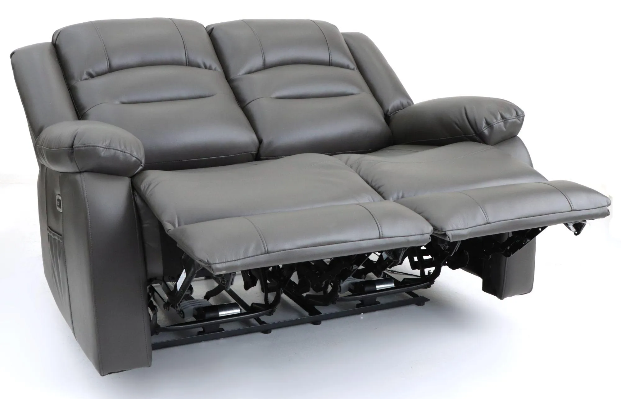 Alva 2-Seater Electric Recliner Sofa - Grey, Faux Leather