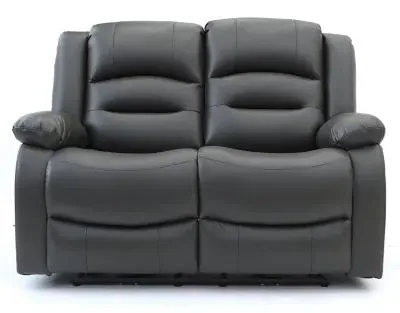 Alva 2-Seater Electric Recliner Sofa - Grey, Faux Leather