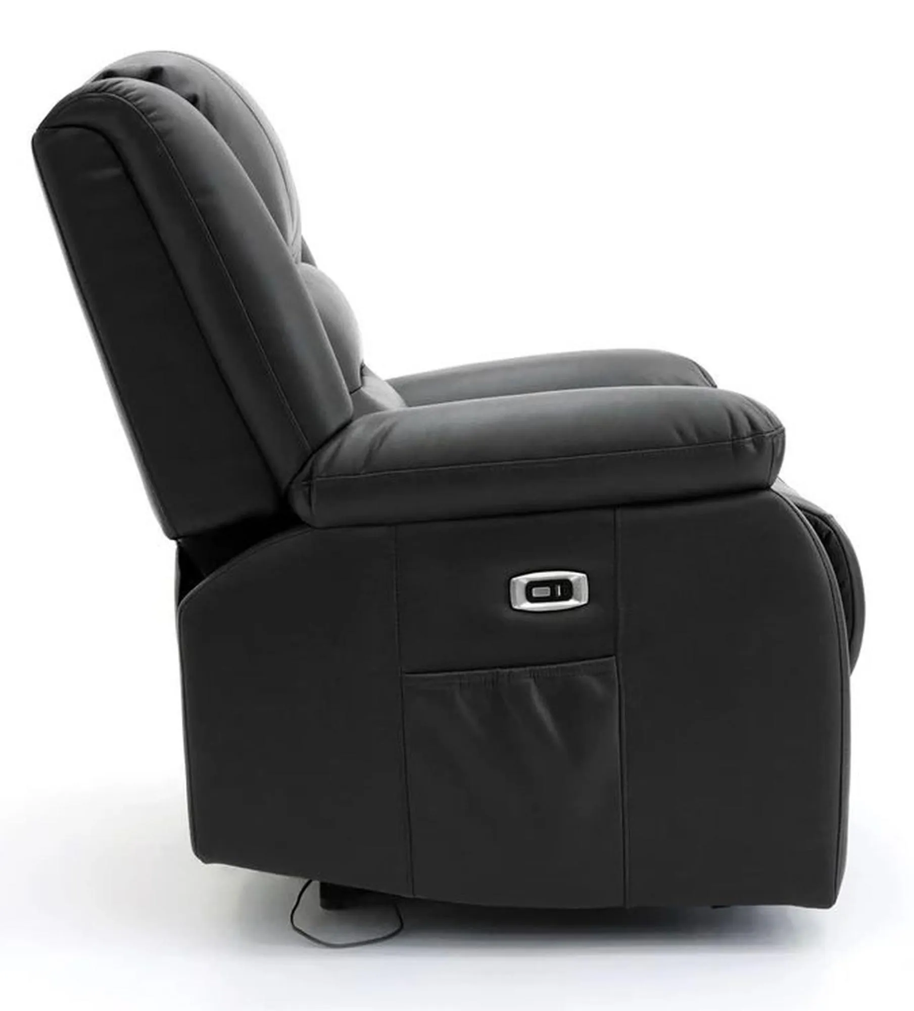 Alva 3+2 Seater Electric Recliner Sofa - Black, Faux Leather