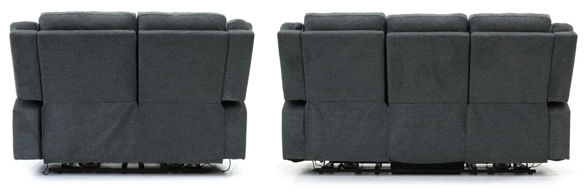 Alva 3+2 Seater Electric Recliner Sofa - Grey, Fabric