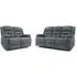 Alva 3+2 Seater Electric Recliner Sofa - Grey, Fabric