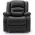 Alva Electric Recliner Armchair - Black, Faux Leather