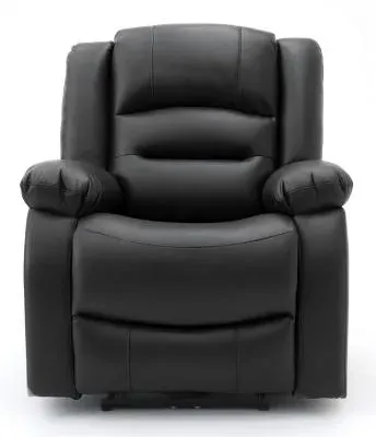 Alva Electric Recliner Armchair - Black, Faux Leather image