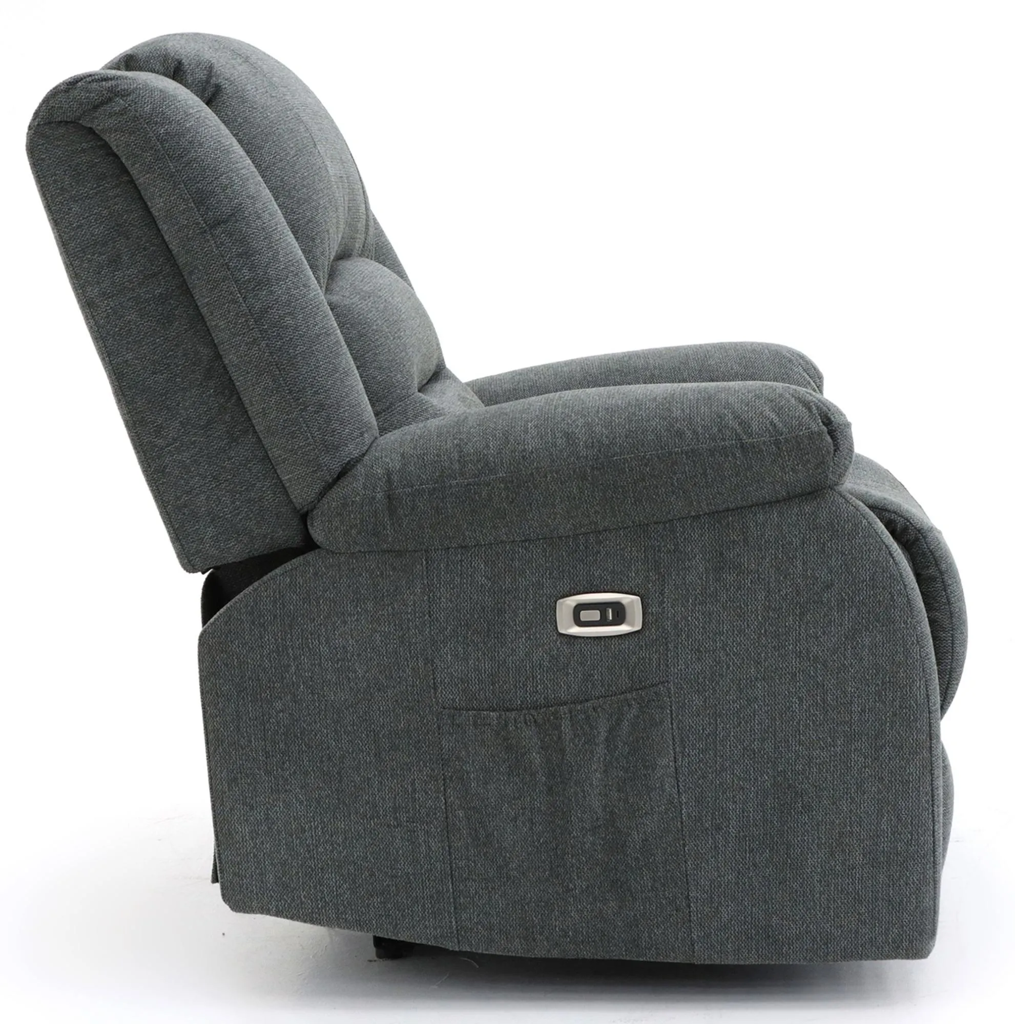Alva Electric Recliner Armchair - Graphite, Fabric