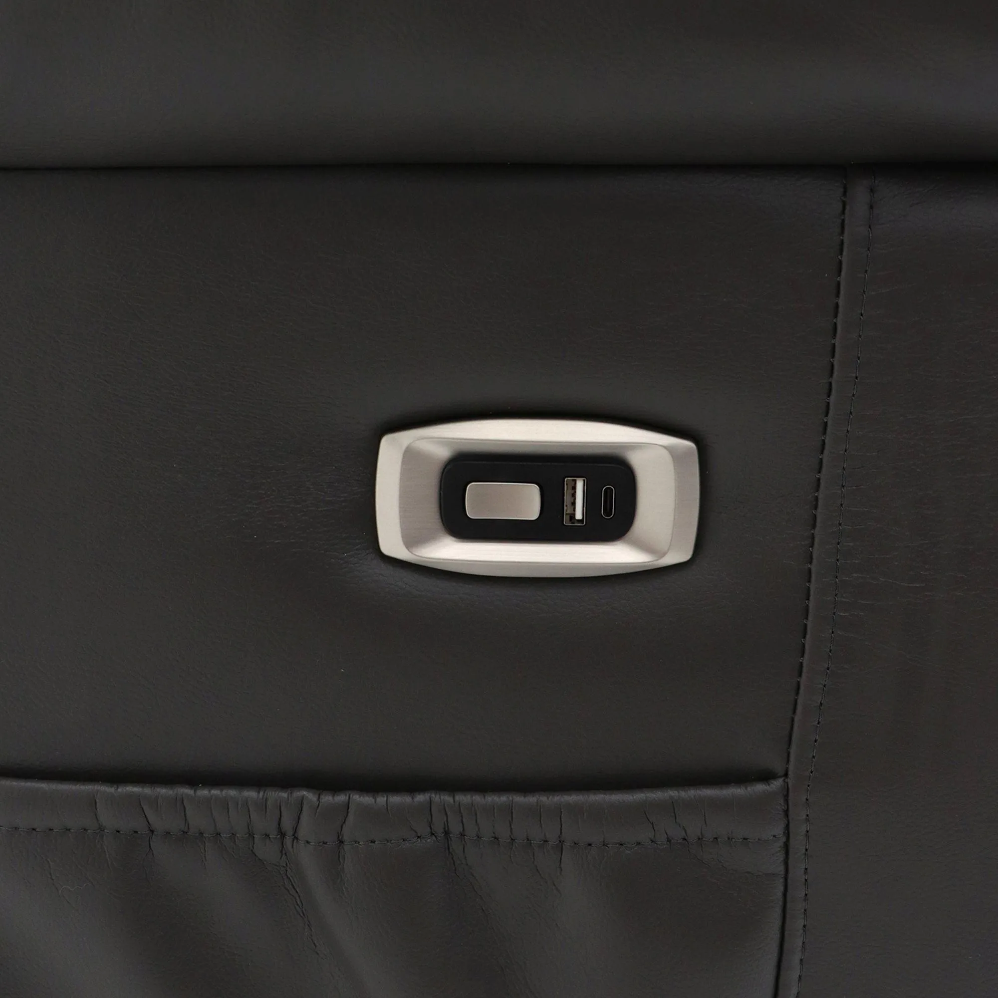 Alva Electric Recliner Armchair - Grey, Faux Leather