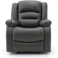 Alva Electric Recliner Armchair - Grey, Faux Leather