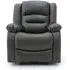Alva Electric Recliner Armchair - Grey, Faux Leather