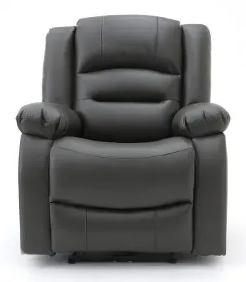 Alva Electric Recliner Armchair - Grey, Faux Leather