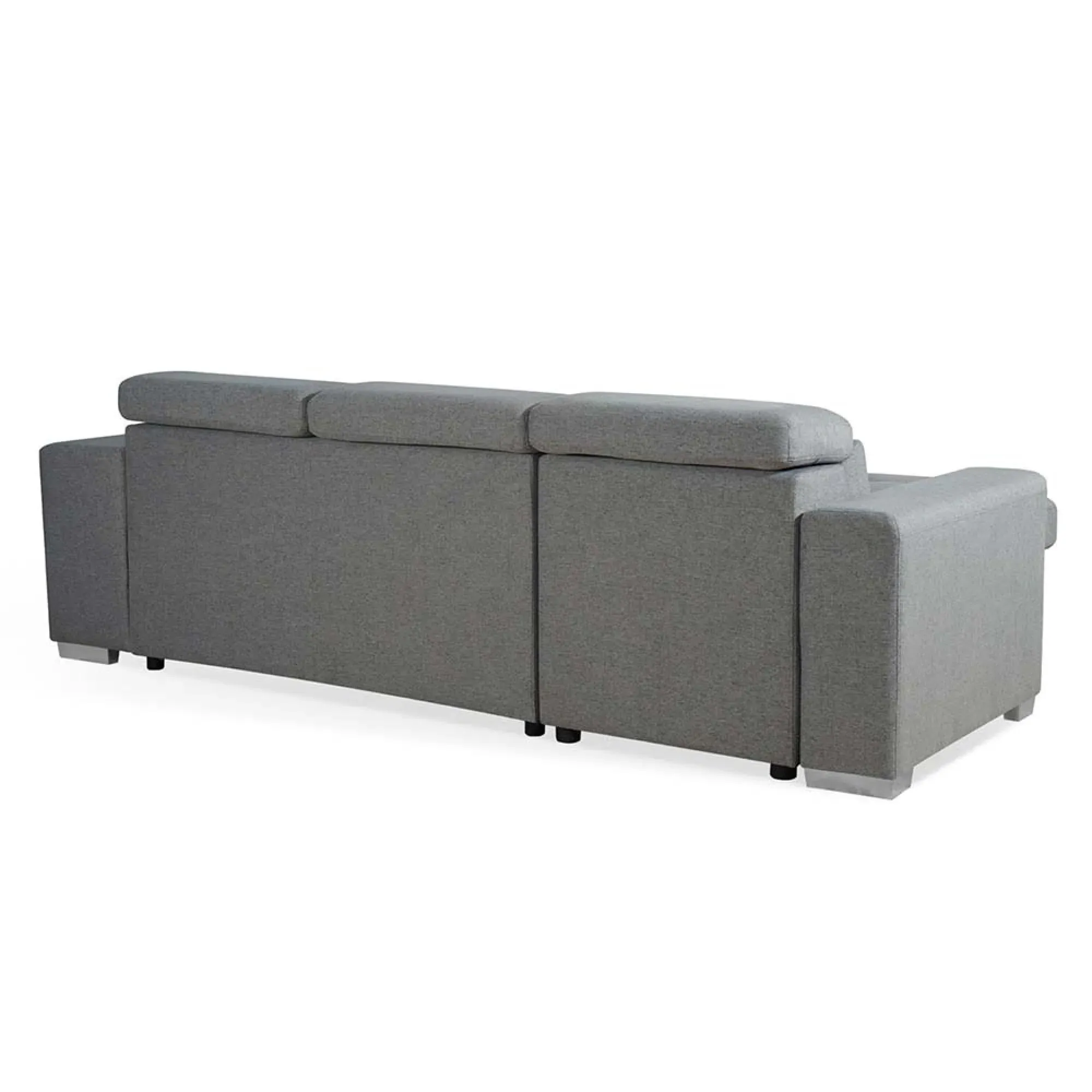 Artemis Corner Sofabed with Pull Out - Grey, Fabric