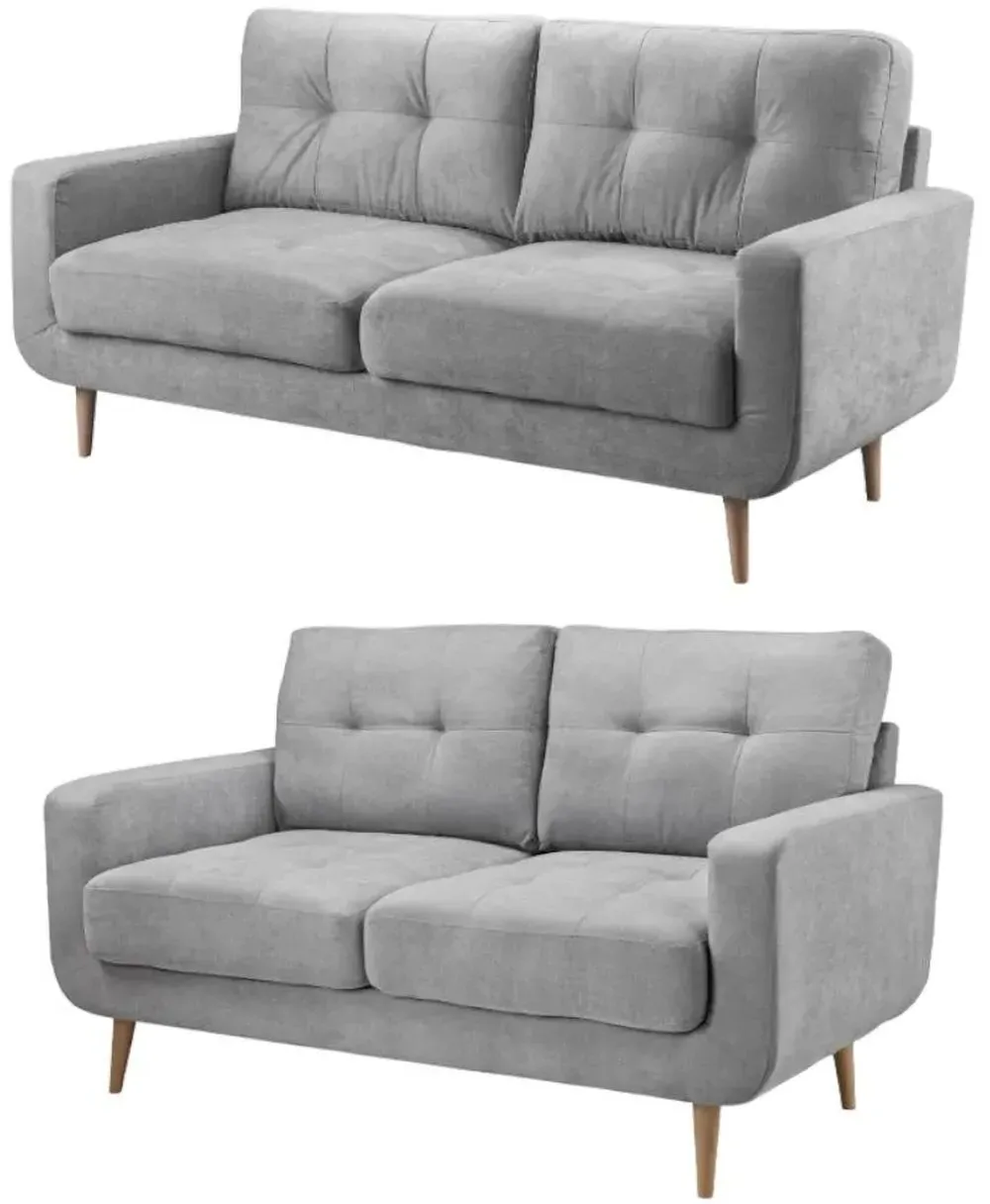 Aurora Grey 3+2 Seater Sofa Set - Grey
