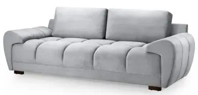Azzuro 3-Seater Sofa - Grey, Velvet
