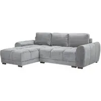 Azzuro Tufted Universal Corner Sofabed with Storage - Grey