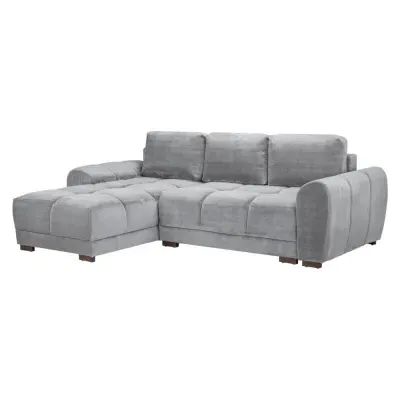 Azzuro Tufted Universal Corner Sofabed with Storage - Grey image