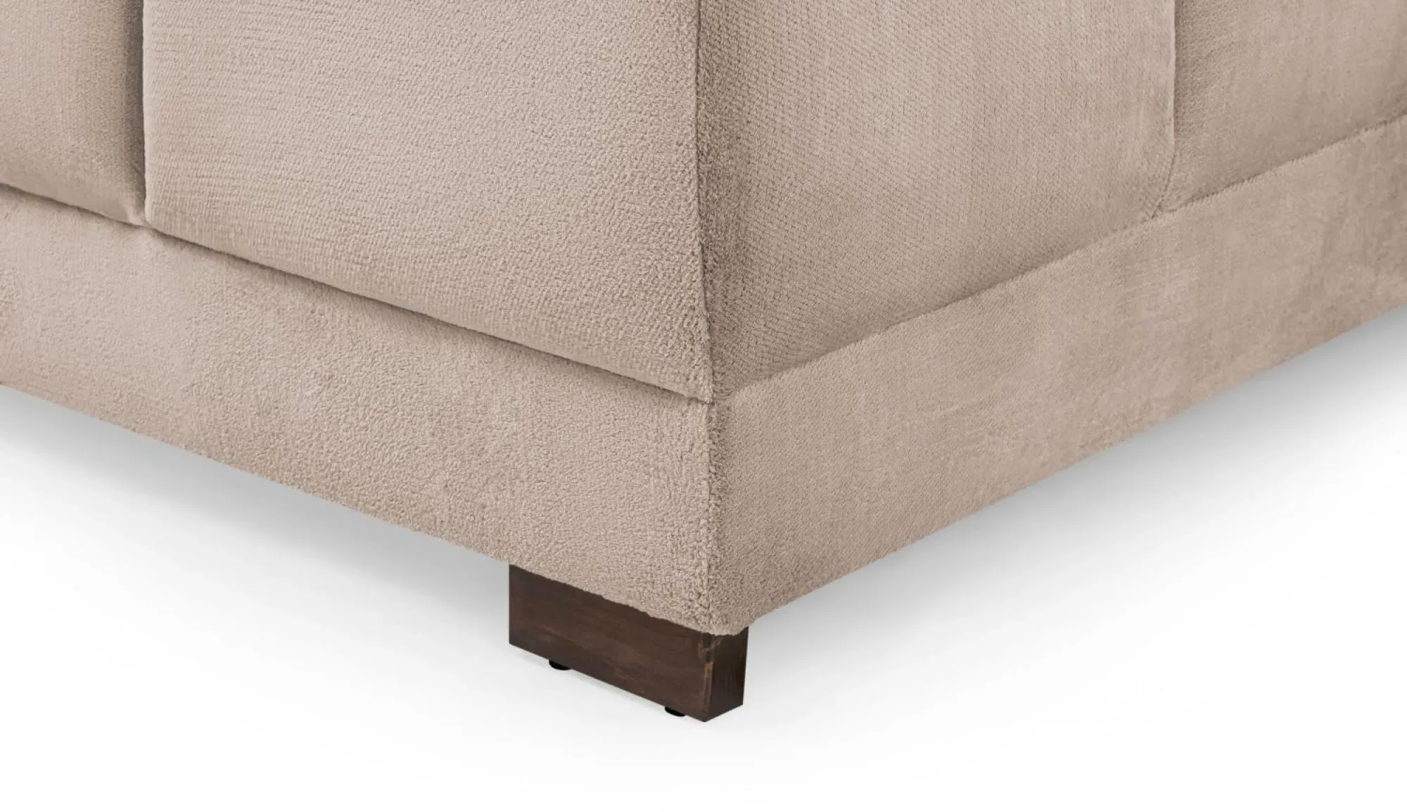 Azzuro U-Shaped Corner Sofa Suite - Beige, Velvet