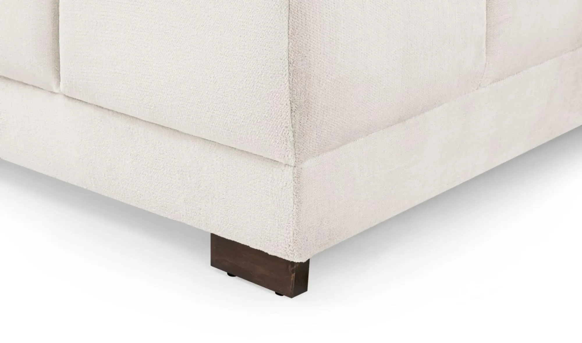 Azzuro U-Shaped Corner Sofa Suite - Cream, Velvet