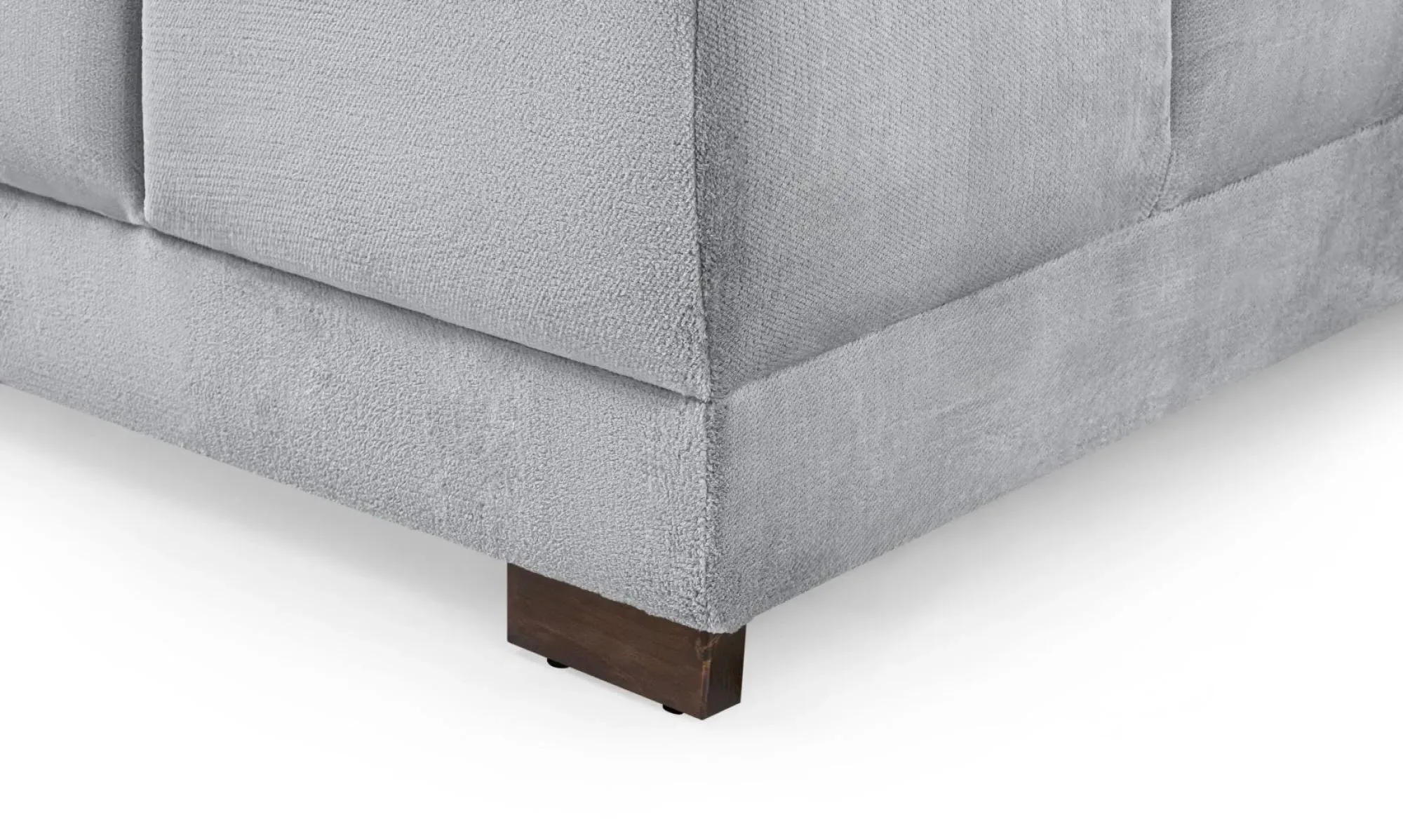 Azzuro U-Shaped Corner Sofa Suite - Grey, Velvet