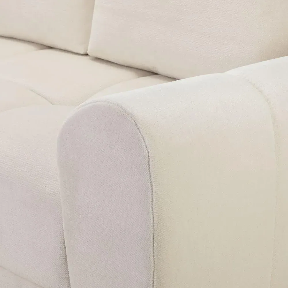 Azzuro Universal Corner Sofabed with Storage - Cream