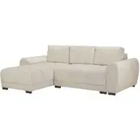 Azzuro Universal Corner Sofabed with Storage - Cream