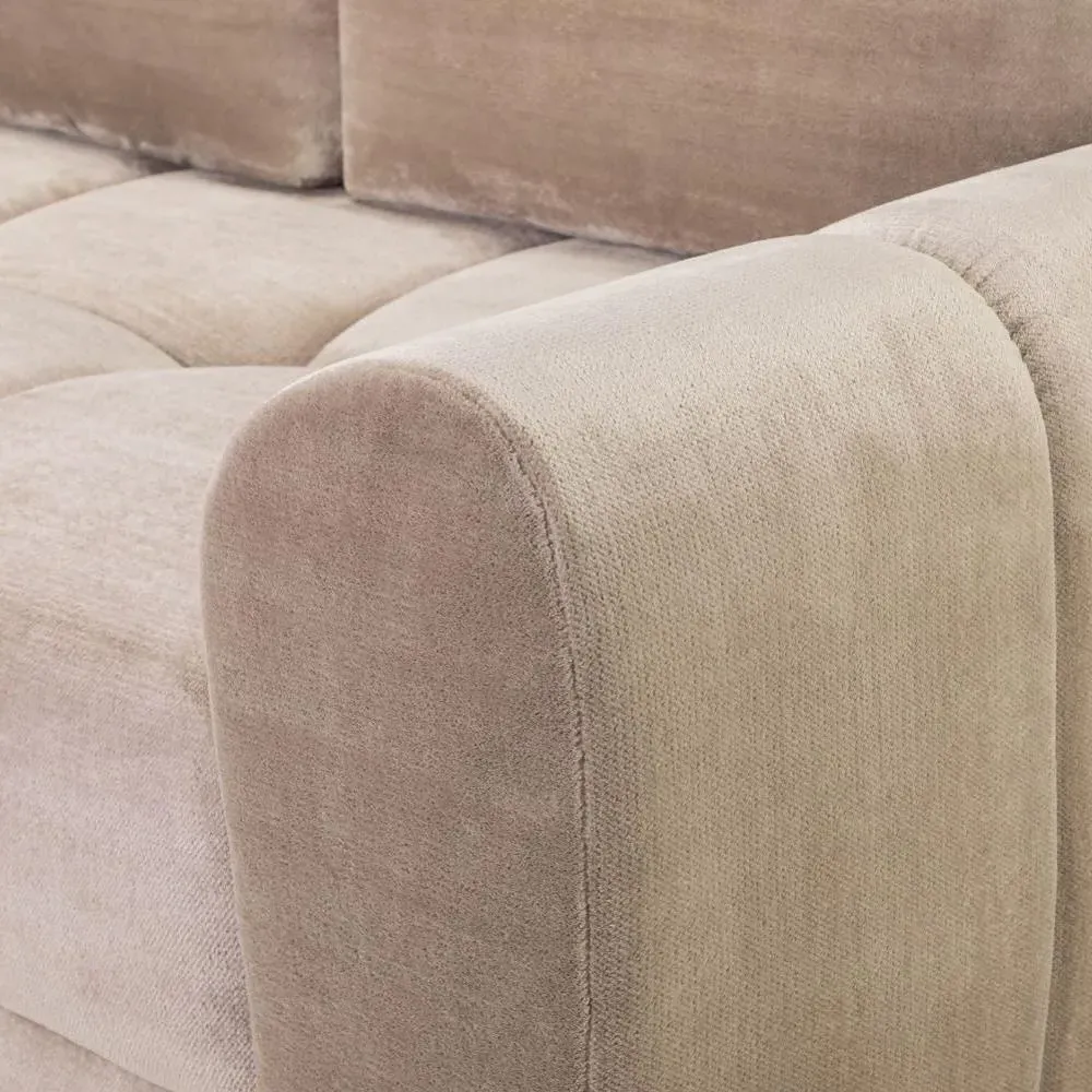 Azzuro Universal Corner Sofabed with Storage - Mocha