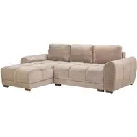 Azzuro Universal Corner Sofabed with Storage - Mocha