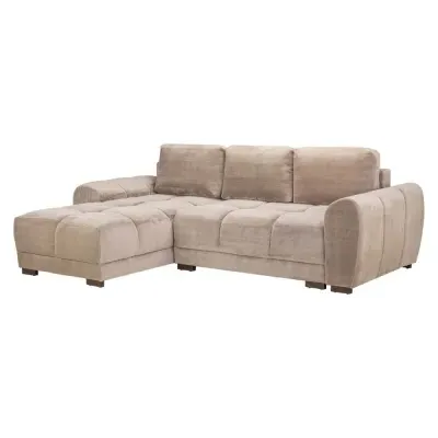 Azzuro Universal Corner Sofabed with Storage - Mocha
