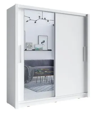 Baku 2 Door Sliding Wardrobe - White image