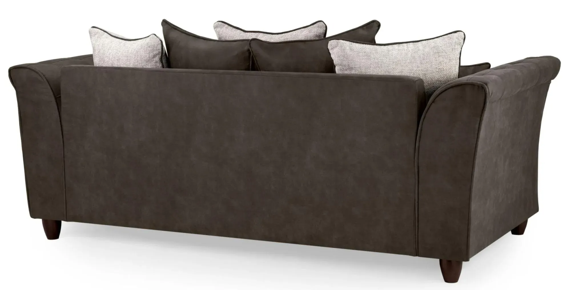 Bella 3-Seater Sofa - Brown, Faux Leather