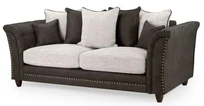 Bella 3-Seater Sofa - Brown, Faux Leather