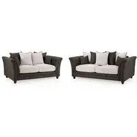 Bella 3+2 Seater Sofa Set - Brown, Faux Leather