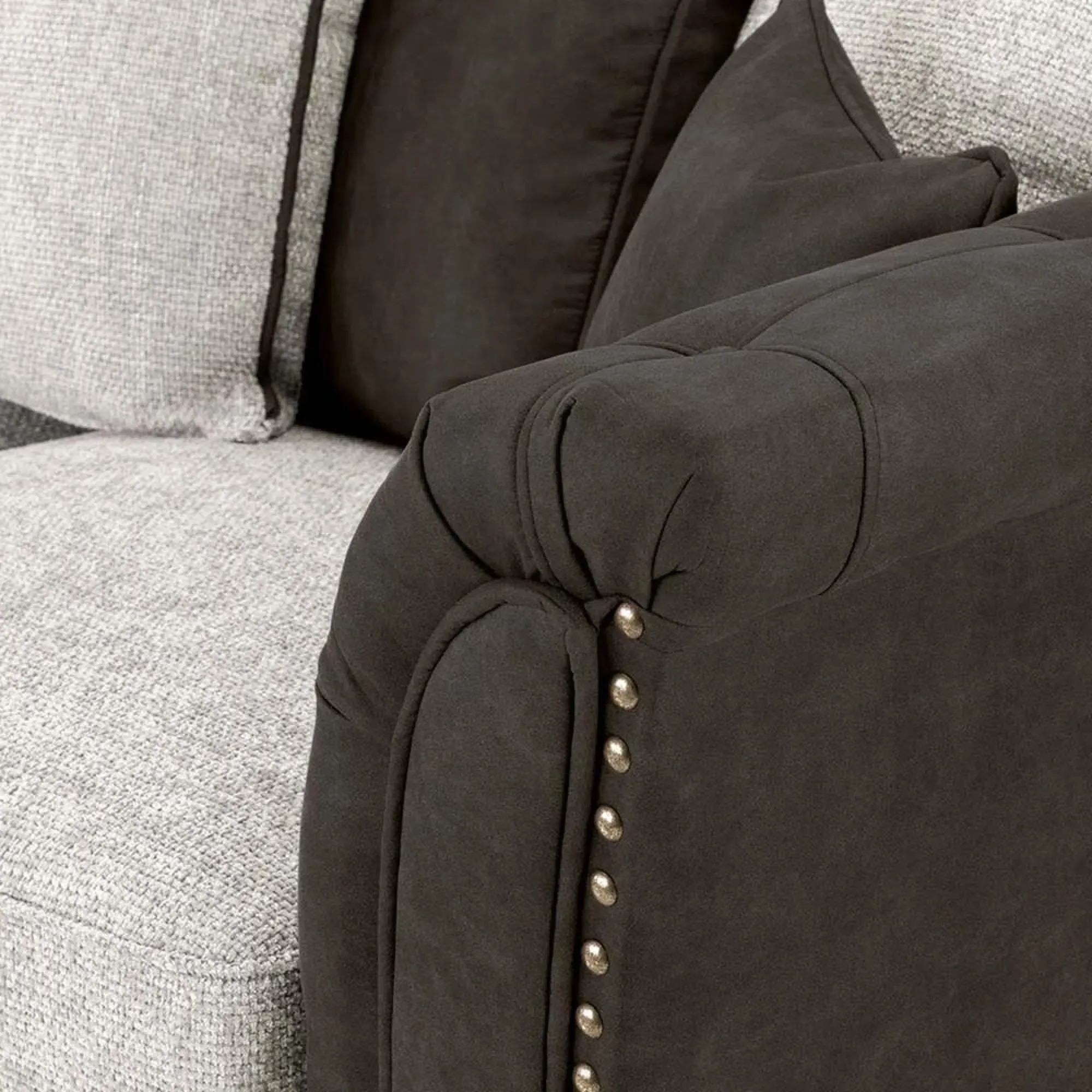 Bella L-Shaped Corner Sofa - Grey, Fabric