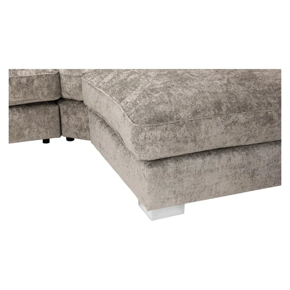 Bishop Fullback U-Shape Corner Sofa - Truffle, Velvet