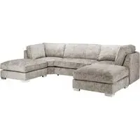 Bishop Fullback U-Shape Corner Sofa - Truffle, Velvet