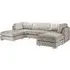 Bishop Fullback U-Shape Corner Sofa - Truffle, Velvet
