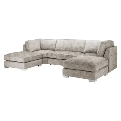 Bishop Fullback U-Shape Corner Sofa - Truffle, Velvet