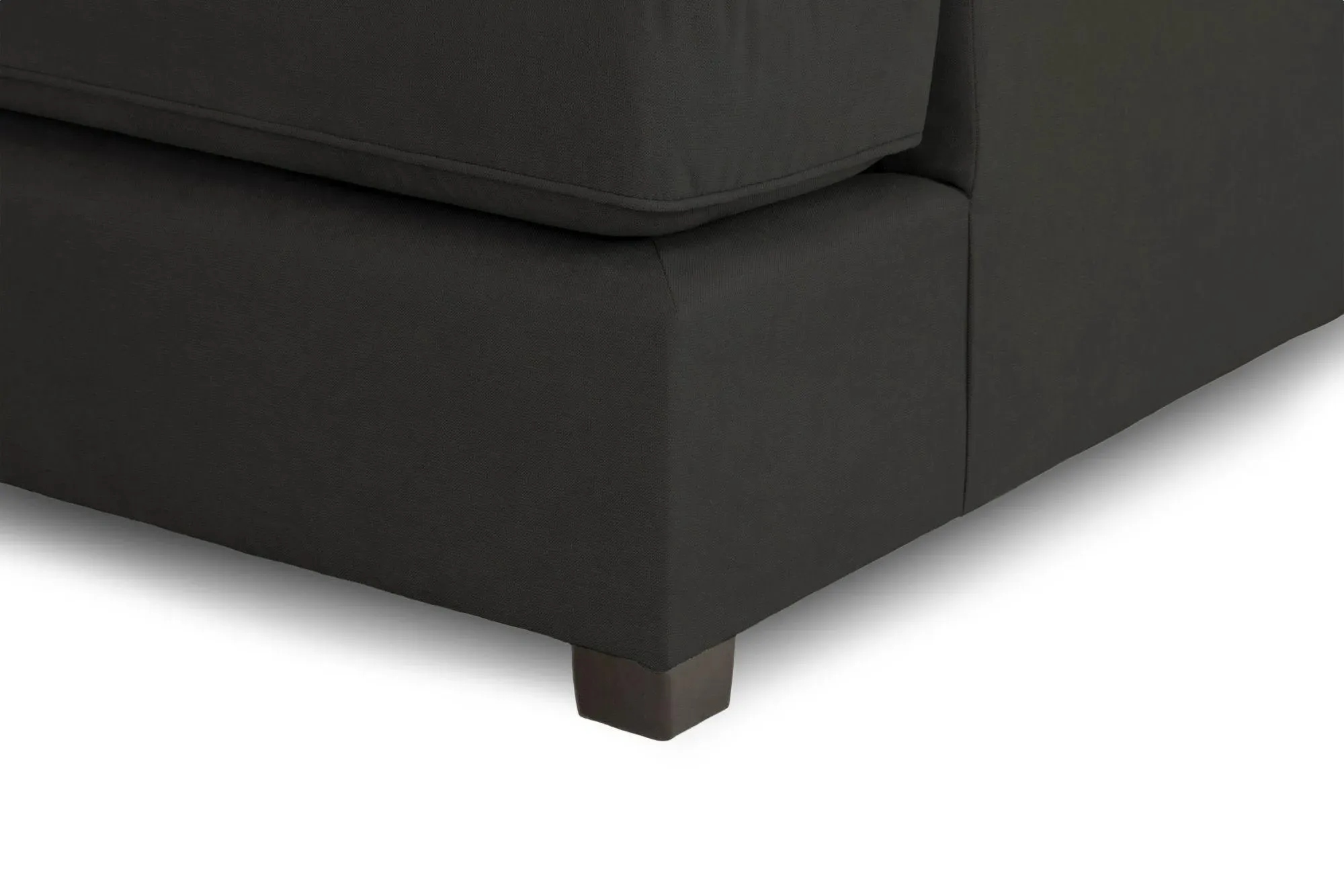Carnaby U-Shaped Corner Sofa Suite - Black, Fabric