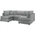 Carnaby U-Shaped Corner Sofa Suite - Grey, Fabric