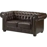 Chesterfield 2-Seater Sofa - Antique Brown