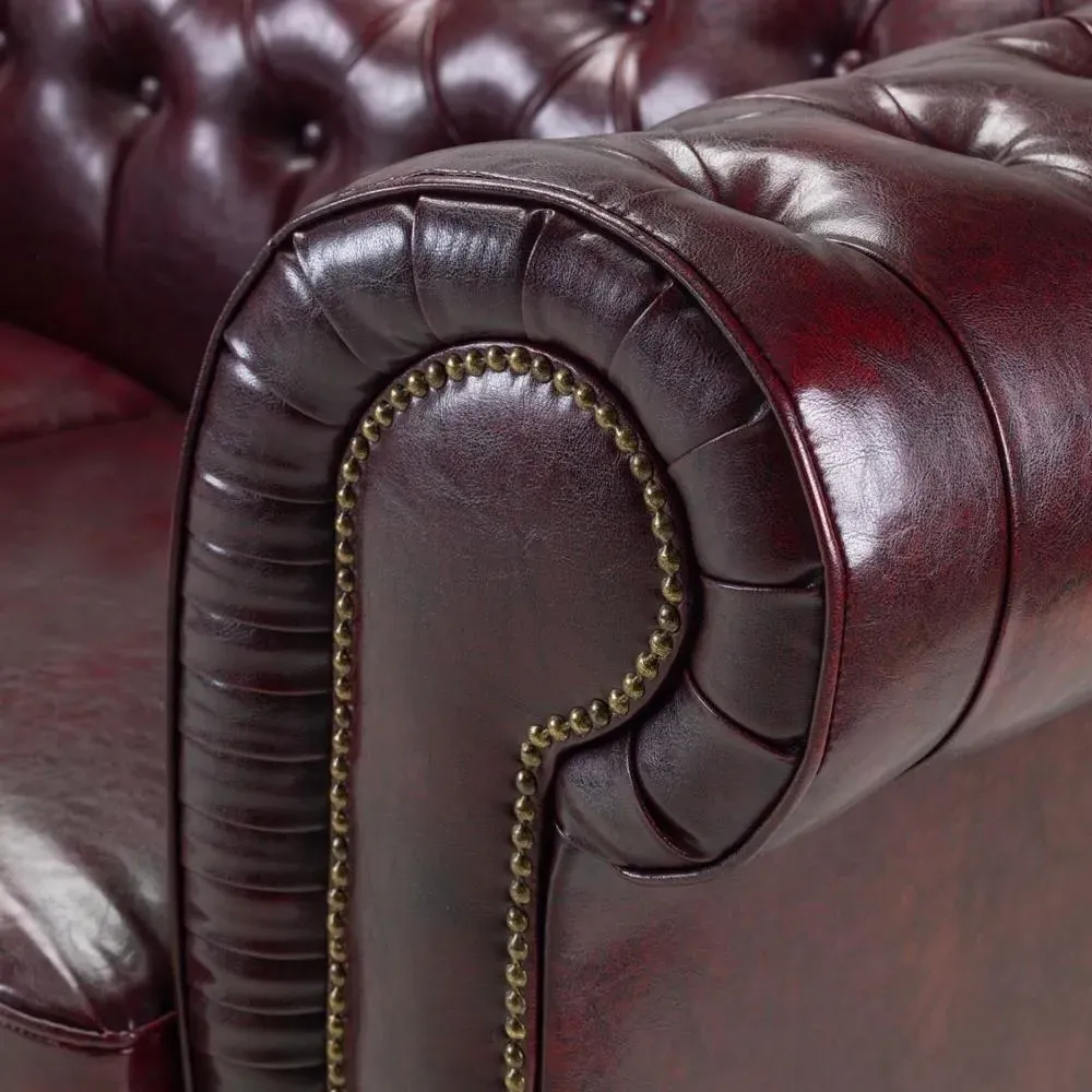 Chesterfield 2-Seater Sofa - Red