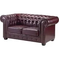 Chesterfield 2-Seater Sofa - Red