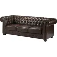 Chesterfield 3-Seater Sofa - Brown