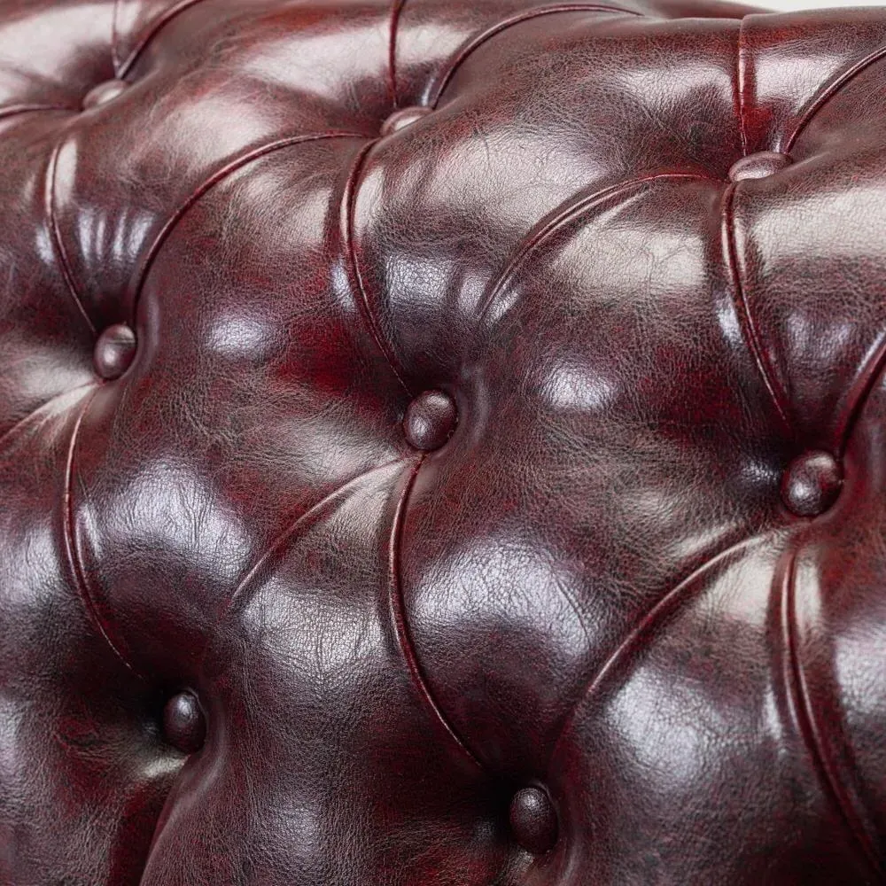 Chesterfield 3-Seater Sofa - Red