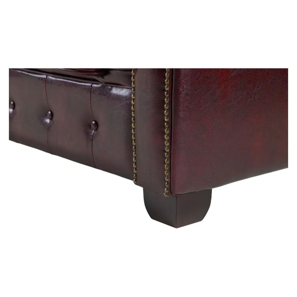 Chesterfield 3-Seater Sofa - Red