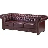 Chesterfield 3-Seater Sofa - Red