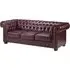 Chesterfield 3-Seater Sofa - Red