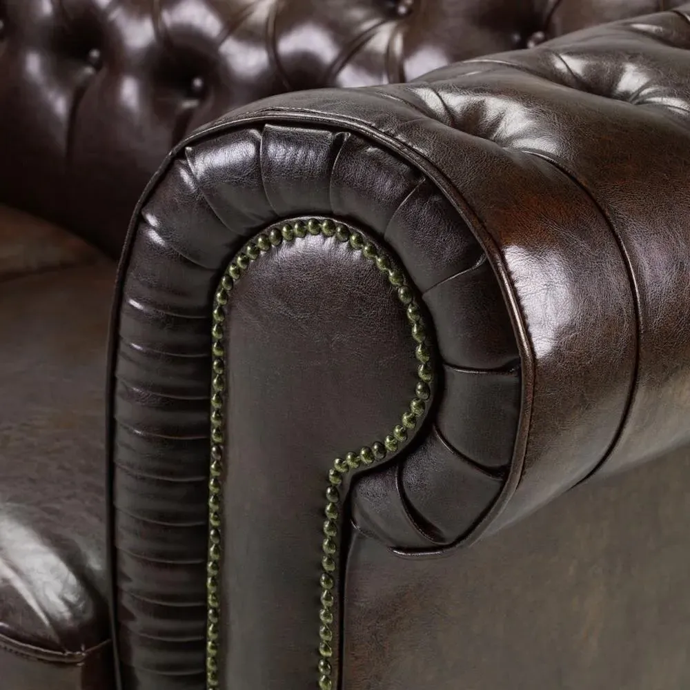Chesterfield Armchair - Brown