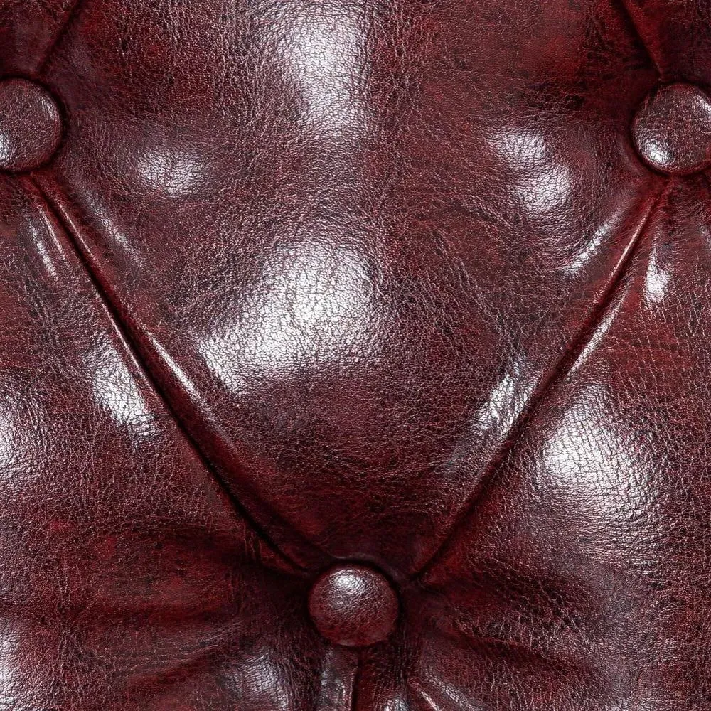 Chesterfield Armchair - Red, Leather