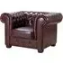 Chesterfield Armchair - Red, Leather